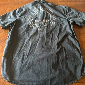 XL Harley-Davidson Men‎ Willie G Skull Blowout Button Down Mechanics Embroidered